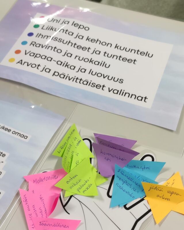 Yeesi ry:n järjestämässä työpajassa terveystiedon ryhmäläiset pääsivät pohtimaan mielenterveyttä ja sen edistämistä. #tyktre