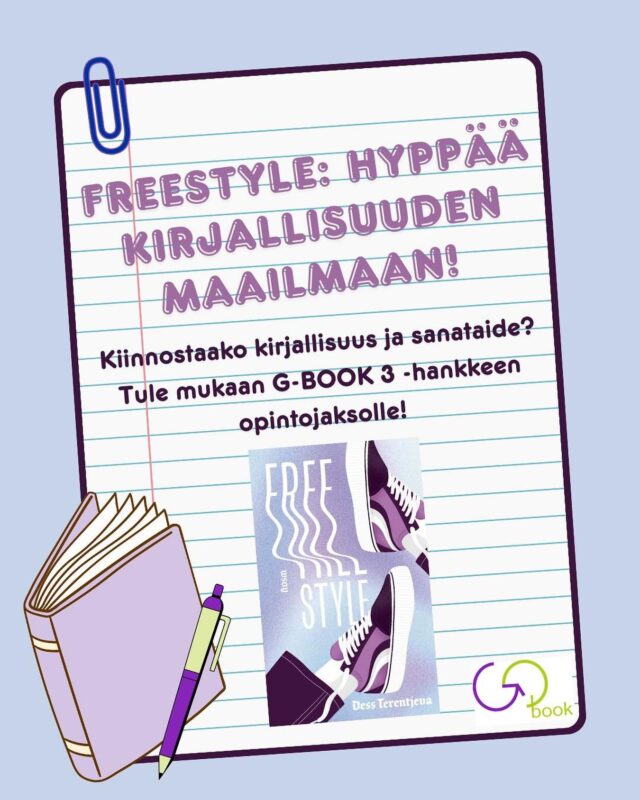 Opintojakson (2 op) välkkäinfo keskiviikkona 22.10. kello 14.35 luokassa 206. Tule mukaan!