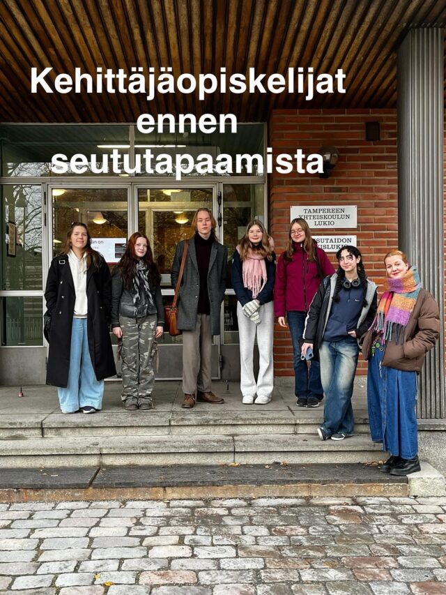 Kehittäjäopiskelijat ennen ja jälkeen seutukunnallisen tapaamisen! #tyktre